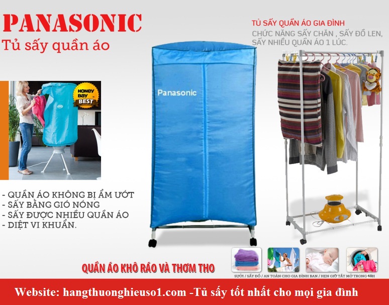 Máy sấy, tủ sấy quần áo Panasonic 2 tầng mới