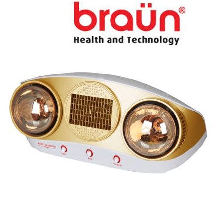 Đèn sưởi nhà tắm Braun thổi gió nóng BU16